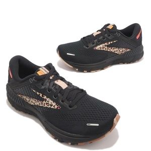 EUC Brooks Adrenaline GTS 22 Black Leopard Shoes